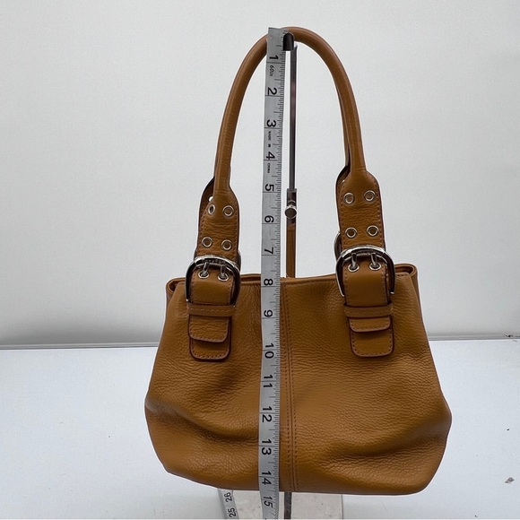 Tignanello Camel Slouchy Shape Leather Shoulder Bag Purse - Picture 8 of 9